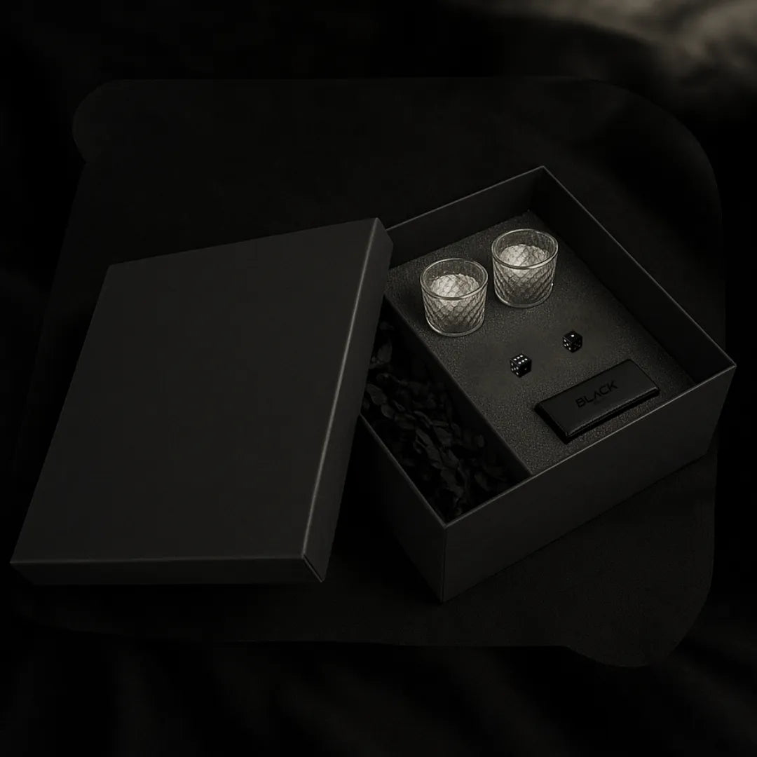 BLACK Candle, Playing Card Gift Hamper