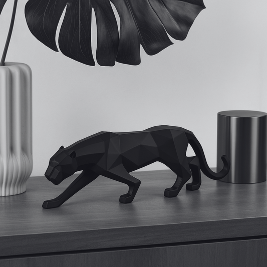 BLACK Panther Geometric Sculpture