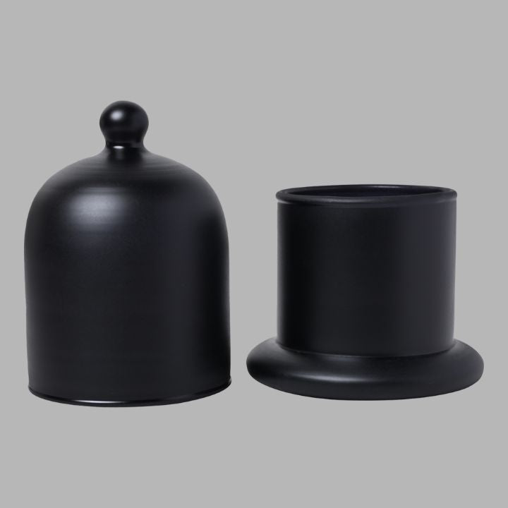 Coffee Soy Wax Candle Black Bell Jar