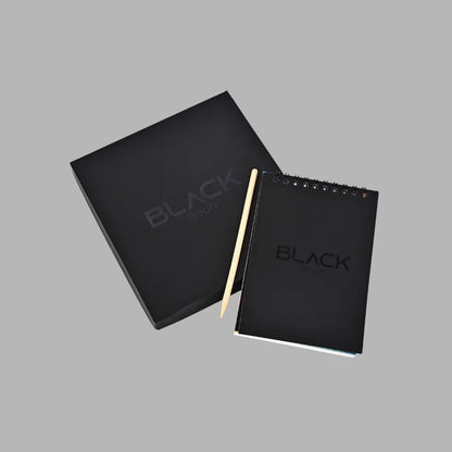 BLACK Rainbow Scratch Notebook