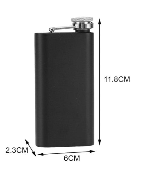 BLACK Hip Flask - 250ml
