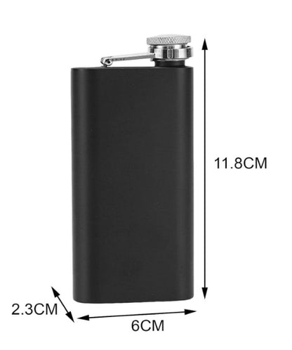 BLACK Hip Flask - 250ml