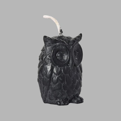 Owl Candle Black