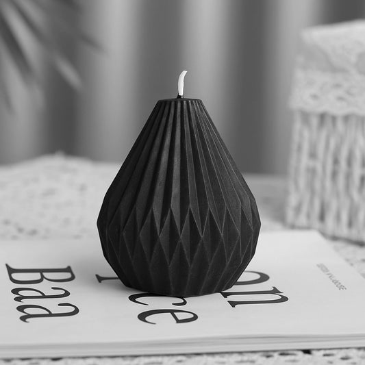 Pear Shape Candle Black