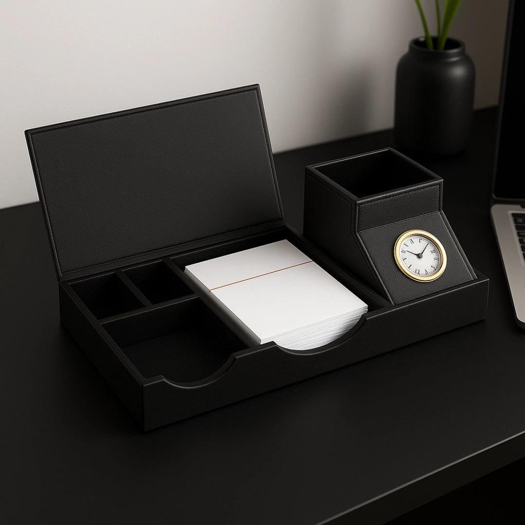 Black Desk Organiser