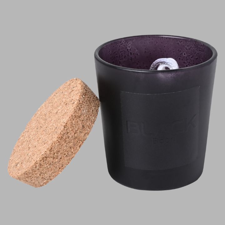 Citronella Soy Wax Candle Black Jar