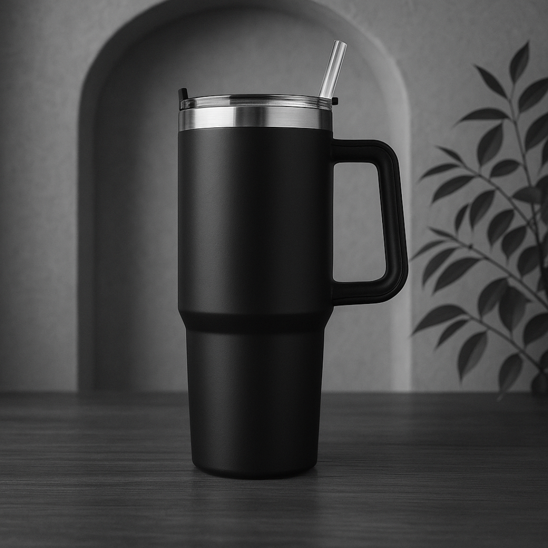 Black Vaccum Travel Mug - 1200ml