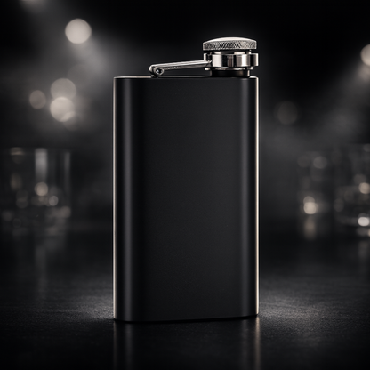 BLACK Hip Flask - 250ml