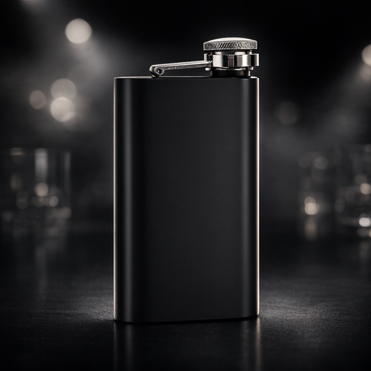 BLACK Hip Flask - 250ml