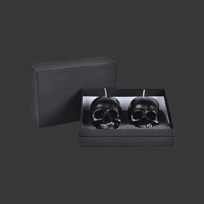 BLACK Enchanted Skull Candle