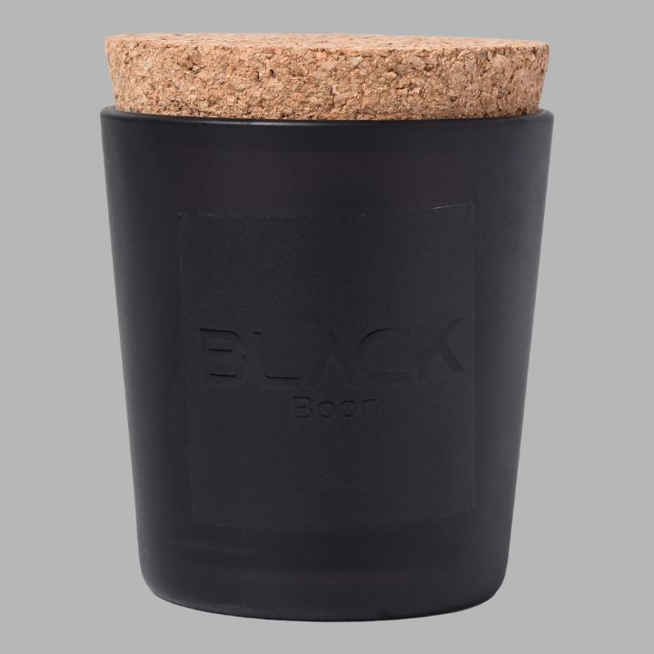 Citronella Soy Wax Candle Black Jar