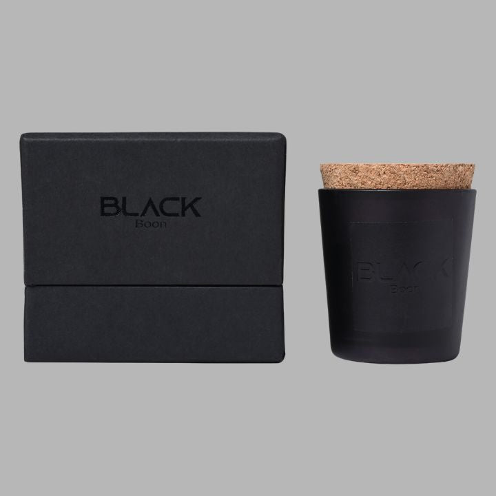 Citronella Soy Wax Candle Black Jar