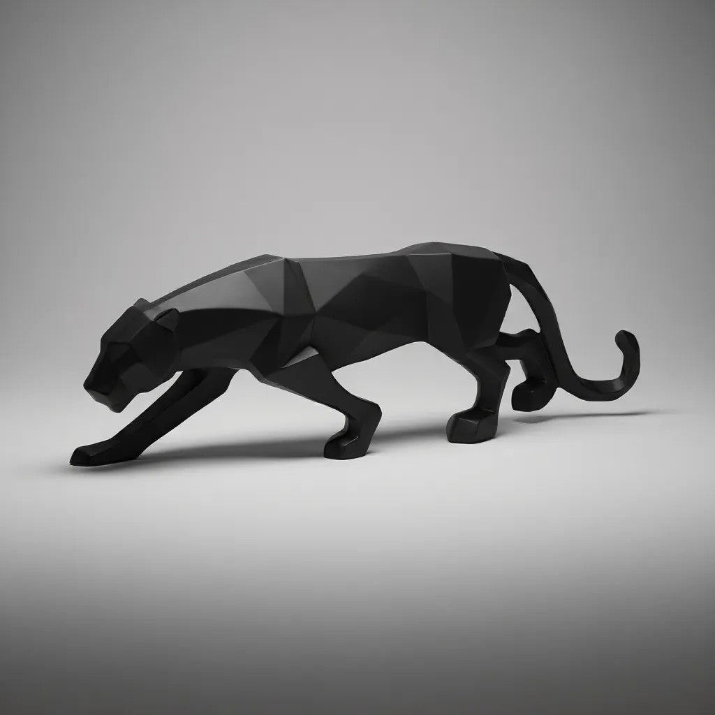 BLACK Panther Geometric Sculpture